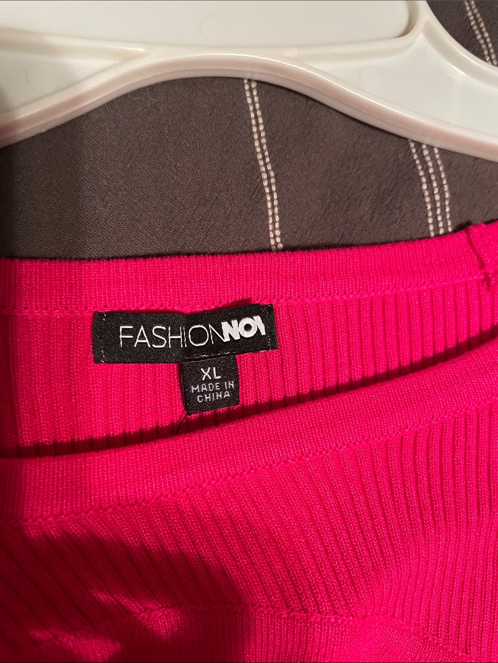 Fashion Nova Neon Pink Ribbed Long Sleeve Cutout Bodycon Dress - Picture 4 of 6